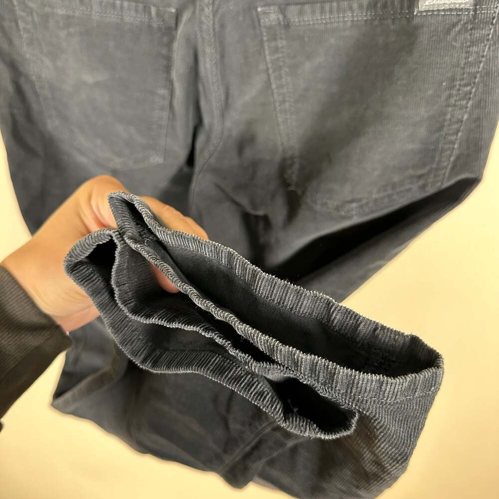 Eddie Bauer Women's Boyfriend Fit Slim Leg Corduroy Pants, Grey - Picture 6 of 9